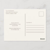 ブライダルシャワーの秋の落ち葉 ウェディングドレス エレガント ポストカード (裏面)