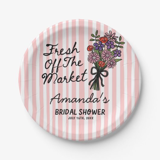 ブライダルシャワーの紙皿 ペーパープレート (正面)