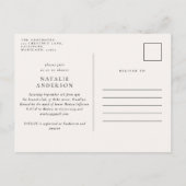 ブライダルシャワーの素朴ブランチと泡立つブルゴーニュ 案内ポストカード (裏面)