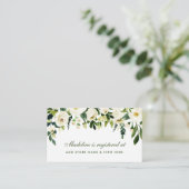 ブライダルシャワーの緑のフローラレジストリ挿入カード エンクロージャーカード (スタンド正面)
