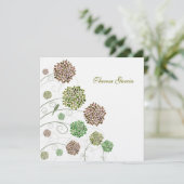 ブライダルシャワーの緑の切り妻の名前入りな招待状 招待状 (スタンド正面)