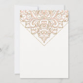 ブライダルシャワーの美しいレースルックダマスクウェディング 招待状 (裏面)