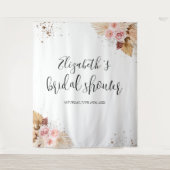 ブライダルシャワーの背景 |水の色ボホグリッター タペストリー (正面)