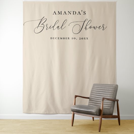 ブライダルシャワーの背景 | 赤面アイボリー エレガント タペストリー (インサイチュ)
