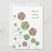 ブライダルシャワーの自然のダリアのカスタムの招待状 招待状 (正面)