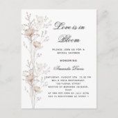 ブライダルシャワーの花の愛の開花赤面 インビテーションポストカード (正面)