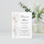 ブライダルシャワーの花の愛の開花赤面 インビテーションポストカード (スタンド正面)