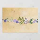 ブライダルシャワーの花の旅程のバチェロレッテの招待 プログラム (裏面)