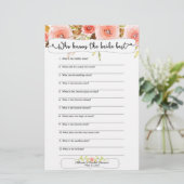 ブライダルシャワーの花嫁を知っている最高の遊び (スタンド正面)