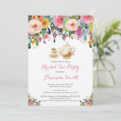 ブライダルシャワーの茶パーティの招待状 招待状 (スタンド正面)