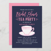 ブライダルシャワーの茶パーティの招待状 招待状 (正面/裏面)
