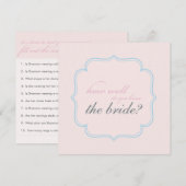 ブライダルシャワーの記憶ゲーム (正面/裏面)