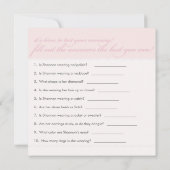 ブライダルシャワーの記憶ゲーム (裏面)