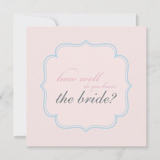 ブライダルシャワーの記憶ゲーム (正面)