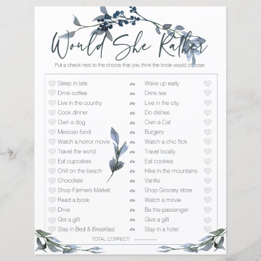 ブライダルシャワーの試合は彼女はむしろセージ・シルバー (正面)