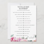 ブライダルシャワーの試合は彼女はむしろピンクのフローラ' 招待状 (正面)