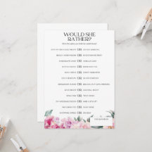 ブライダルシャワーの試合は彼女はむしろピンクのフローラ'