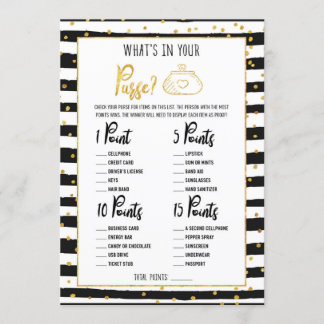 ブライダルシャワーの財布ゲーム 招待状