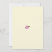 ブライダルシャワーの賞賛、ユニコーン、アイボリー、花 招待状 (裏面)