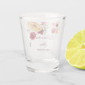 ブライダルシャワーの贈り物ブルゴーニュの野生の花 ショットグラス (裏面)