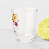 ブライダルシャワーの贈り物ブルゴーニュの野生の花 ショットグラス (右)