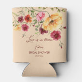 ブライダルシャワーの贈り物ブルゴーニュの野生の花 缶クーラー (裏面)