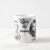 ブライダルシャワーの風刺漫画のマグ2014a コーヒーマグカップ (中央)