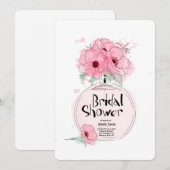 ブライダルシャワーの香水 花瓶 招待状 (正面/裏面)