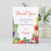 ブライダルシャワーのTikiのアロハルアウ（ハワイ式宴会）カードありがとう 招待状 (スタンド正面)