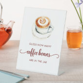 ブライダルシャワーはコーヒー豆の数を推測 台座サイン (インサイチュ)