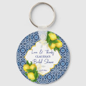 ブライダルシャワーはブルータイルを好むレモンアマルフィ キーホルダー (正面)