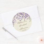 ブライダルシャワーはラベンダーフローラ ラウンドシール (封筒)
