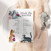 ブライダルシャワーは彼女の方がゲームのカード 招待状