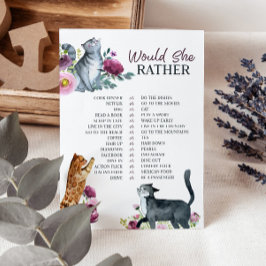 ブライダルシャワーは彼女の方がゲームのカード 招待状