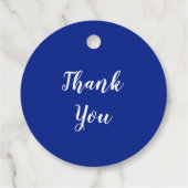 ブライダルシャワーひまわりブルージオメトリックサンキュー フェイバータグ (裏面)