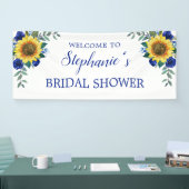 ブライダルシャワーひまわりブルーフローラ 横断幕 (トレードショー)