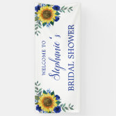 ブライダルシャワーひまわりブルーフローラ 横断幕 (縦)