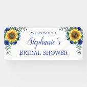 ブライダルシャワーひまわりブルーフローラ 横断幕 (横)