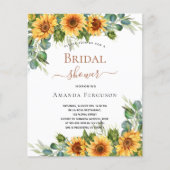 ブライダルシャワーひまわりユーカリ予算 チラシ (正面)