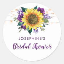 ブライダルシャワーひまわりライトパープルフローラ