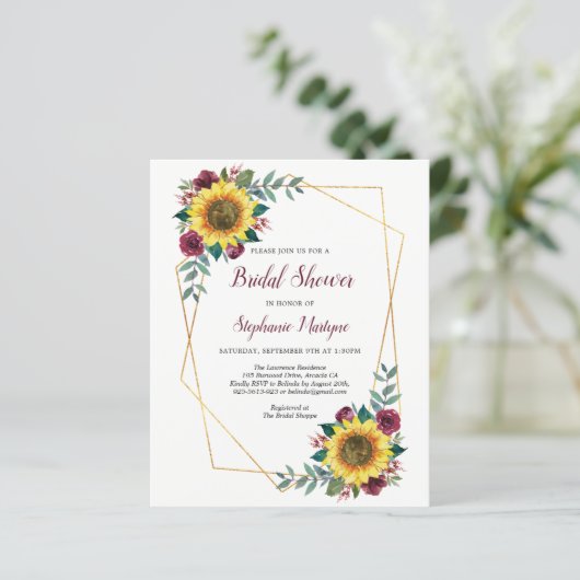 ブライダルシャワーひまわり幾何学予算 (スタンド正面)