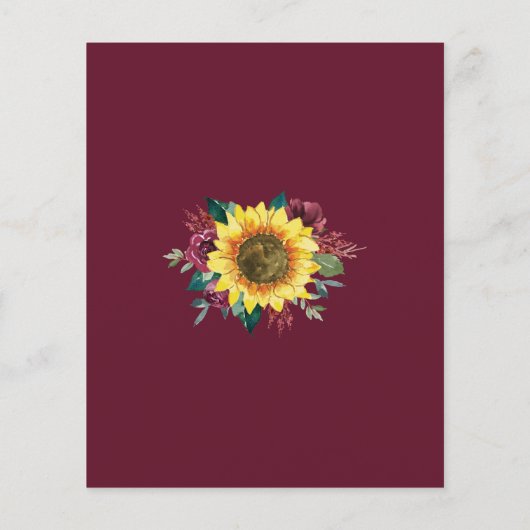 ブライダルシャワーひまわり幾何学予算 (裏面)