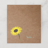 ブライダルシャワーひまわり素朴パーティーテーブル護衛 プレイスカード (外部開封)