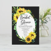 ブライダルシャワーひまわり |ユーカリフローラフレーム 招待状 (スタンド正面)