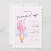 ブライダルシャワーへの招待をスクープ 招待状 (正面)