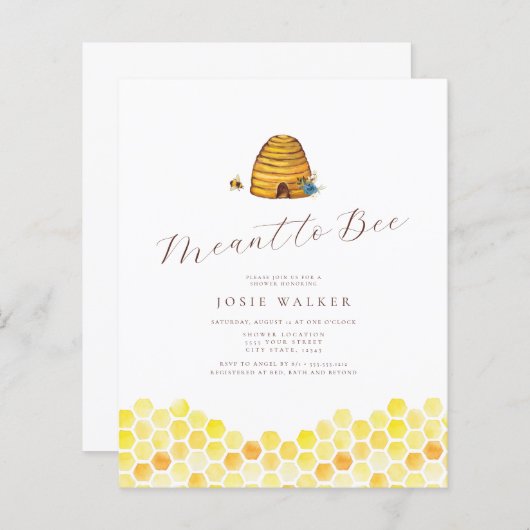 ブライダルシャワーへの招待を意図 (正面/裏面)