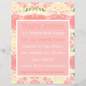 ブライダルシャワーへの招待 (裏面)