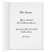 ブライダルシャワーへの招待 (内側 (右))