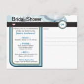 ブライダルシャワーへの招待 インビテーションポストカード (裏面)