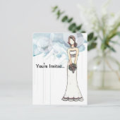 ブライダルシャワーへの招待 インビテーションポストカード (スタンド正面)